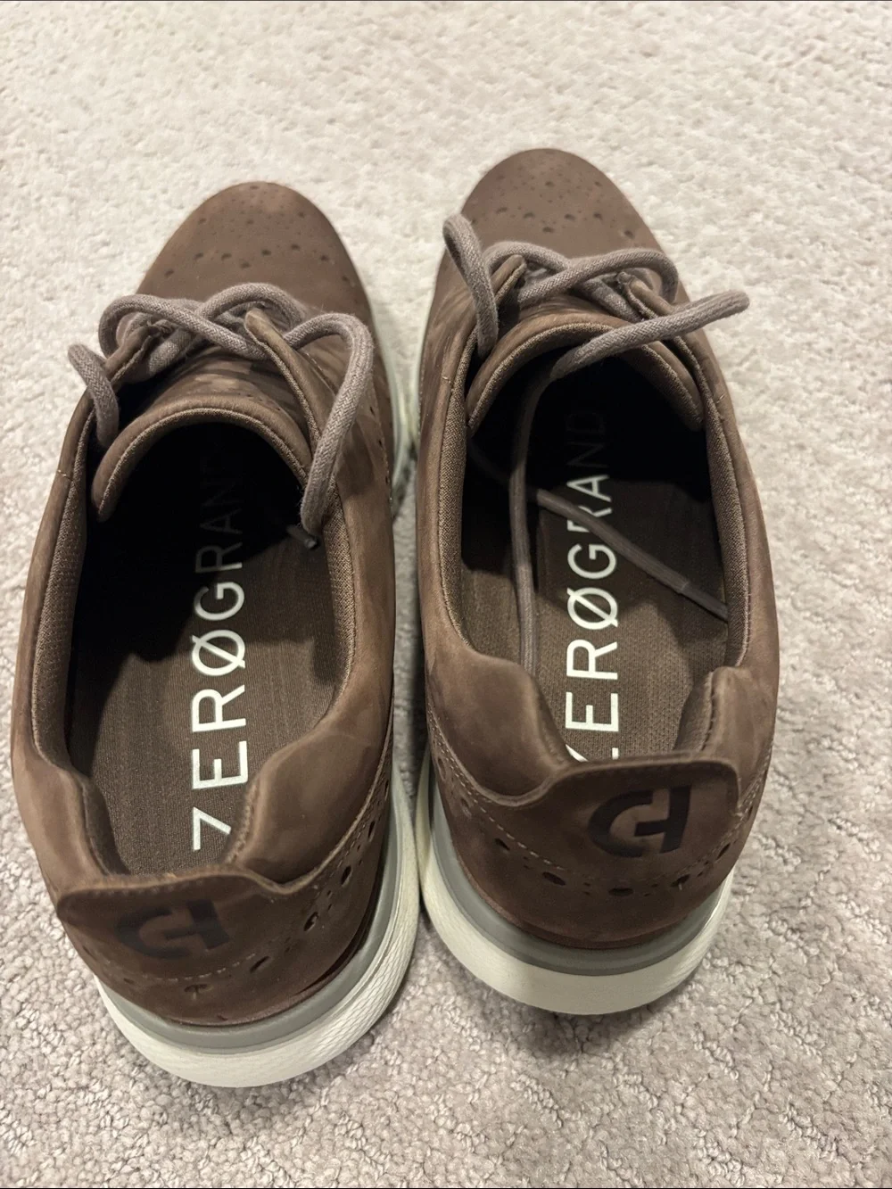 Cole Haan Brown Suede Wingtip Derbys
